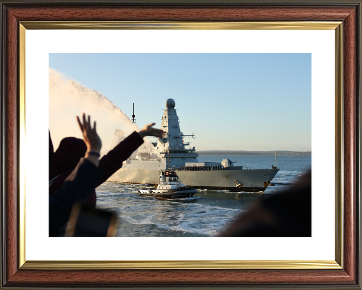 HMS Dauntless D33 Type 45 Destroyer 30 November 2025 Families Waving
