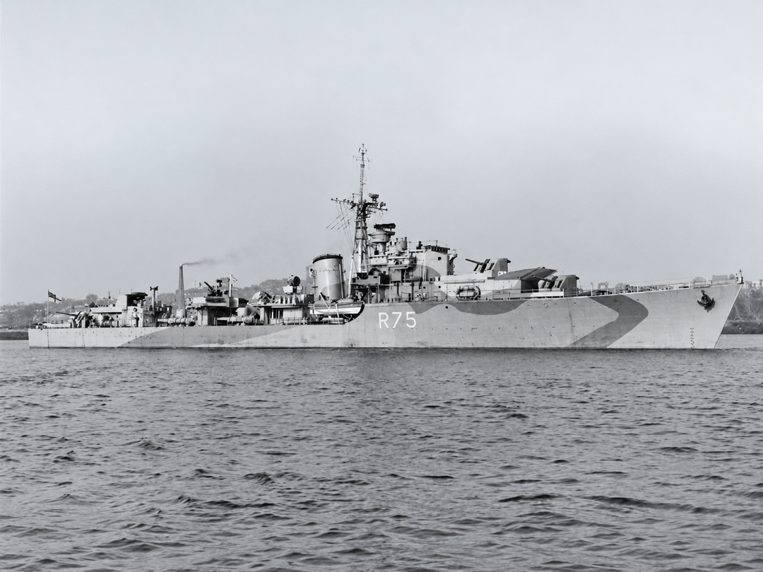 HMS Virago R75 V Class Destroyer October 1943