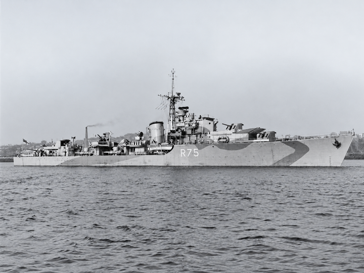 HMS Virago R75 V Class Destroyer October 1943