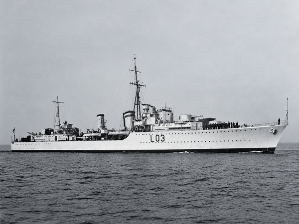 HMS Cossack L03 Tribal Class Destroyer 1938