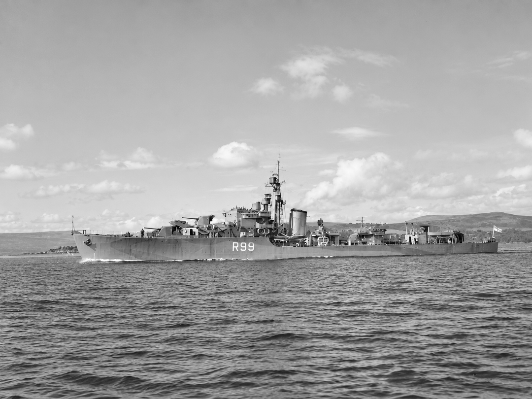 HMS Urchin R99 U Class Destroyer September 1943