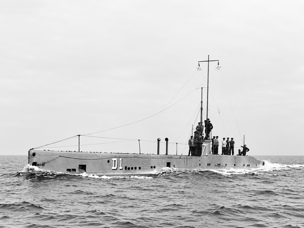 HMS D1 D Class Submarine 1908 to 1910