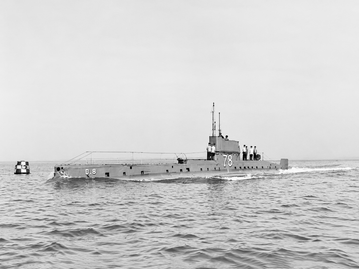 HMS D8 D Class Submarine 1912 to 1918