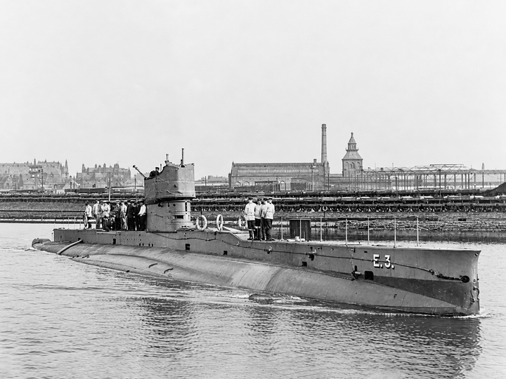 HMS E3 E Class Submarine 1912 to 1914
