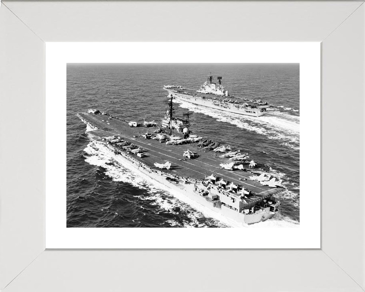 HMS Ark Royal R09 Audacious Class Aircraft Carrier c1973