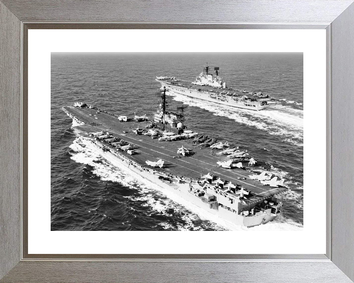 HMS Ark Royal R09 Audacious Class Aircraft Carrier c1973
