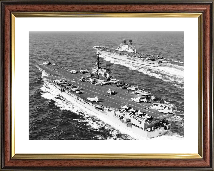 HMS Ark Royal R09 Audacious Class Aircraft Carrier c1973