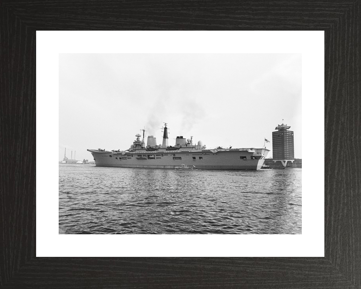 HMS Ark Royal R07 Invincible Class Aircraft Carrier February 1986 Port Side