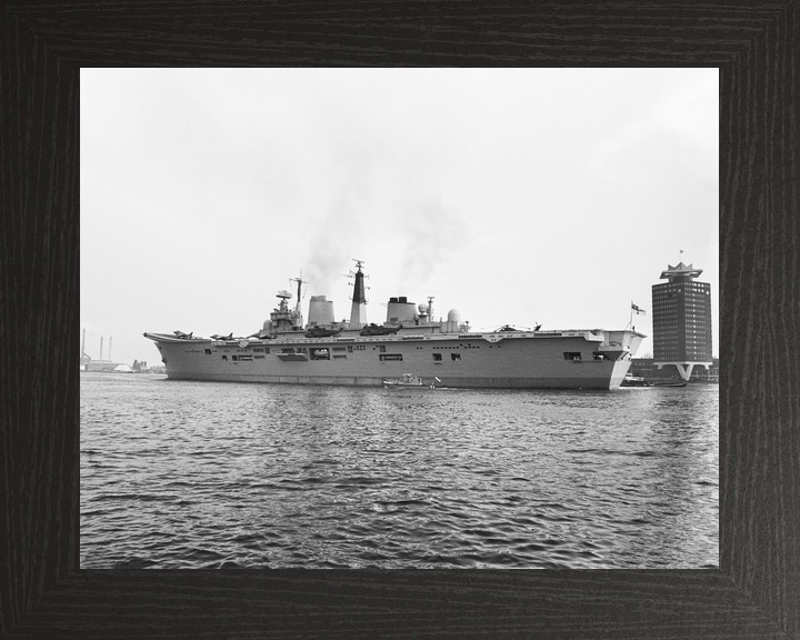 HMS Ark Royal R07 Invincible Class Aircraft Carrier February 1986 Port Side