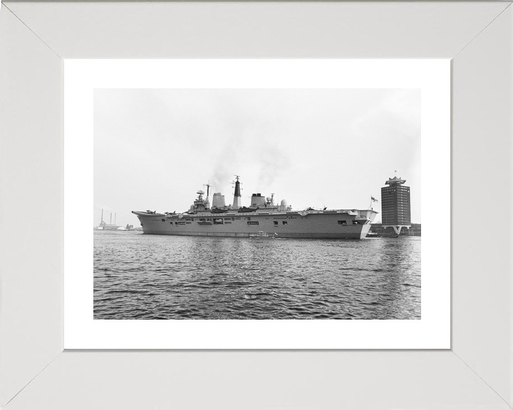 HMS Ark Royal R07 Invincible Class Aircraft Carrier February 1986 Port Side