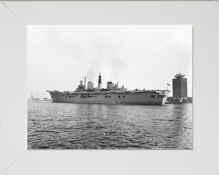 HMS Ark Royal R07 Invincible Class Aircraft Carrier February 1986 Port Side