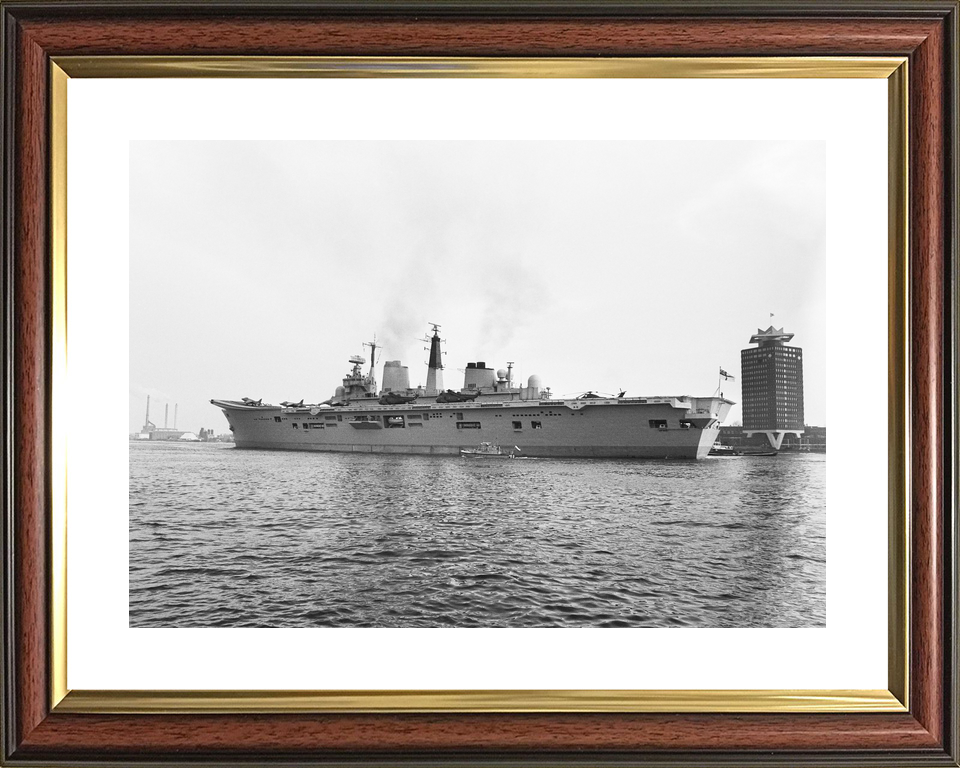 HMS Ark Royal R07 Invincible Class Aircraft Carrier February 1986 Port Side