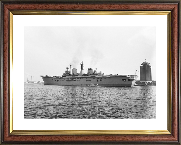 HMS Ark Royal R07 Invincible Class Aircraft Carrier February 1986 Port Side