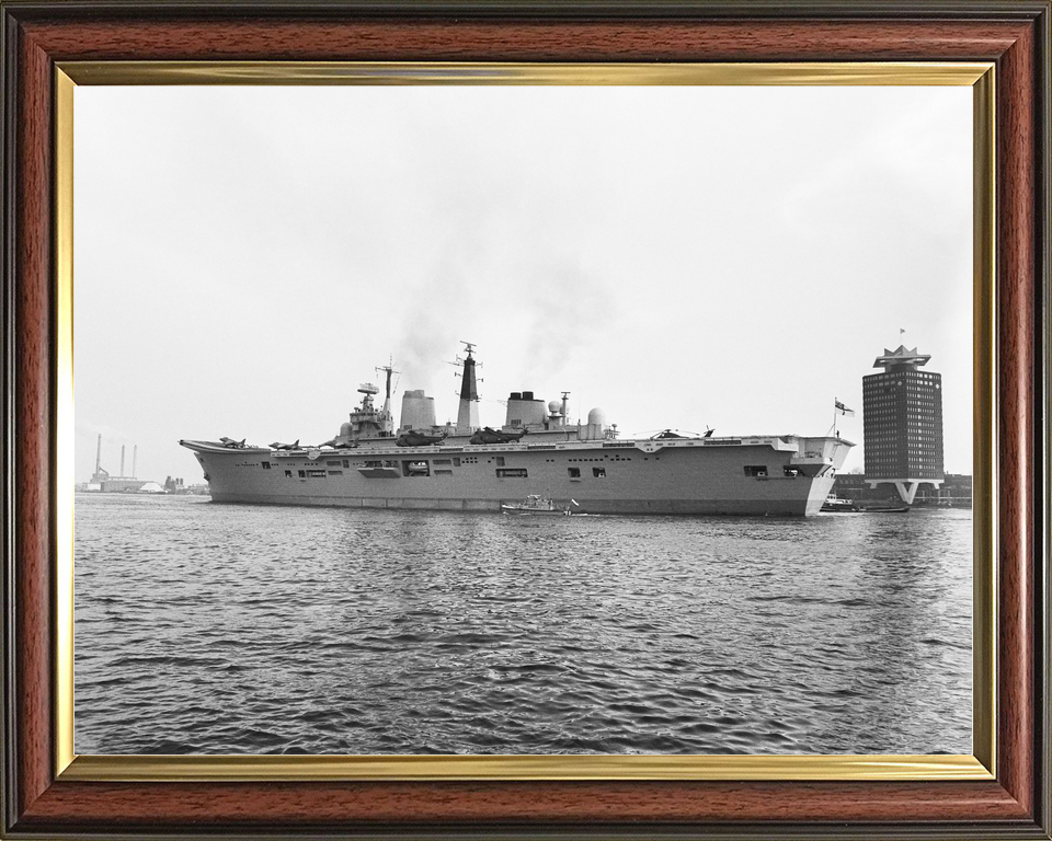 HMS Ark Royal R07 Invincible Class Aircraft Carrier February 1986 Port Side