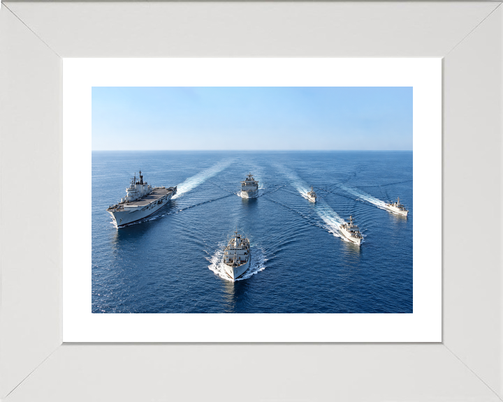 HMS Illustrious R06 Invincible Class Aircraft Carrier March 1998 With Minehunters