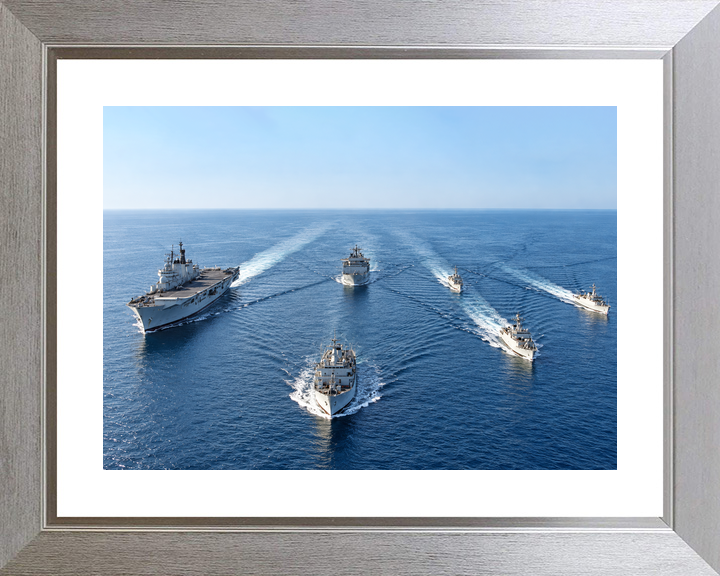 HMS Illustrious R06 Invincible Class Aircraft Carrier March 1998 With Minehunters