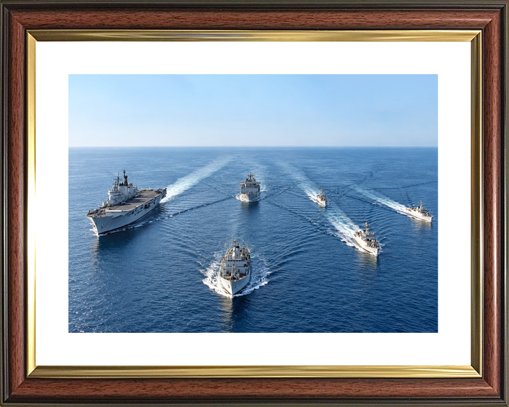 HMS Illustrious R06 Invincible Class Aircraft Carrier March 1998 With Minehunters
