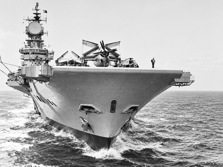 HMS Hermes R12 Centaur Class Aircraft Carrier c1962