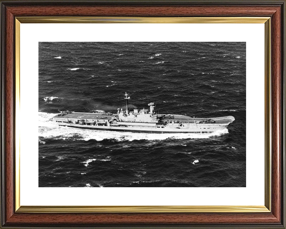 HMS Hermes R12 Centaur Class Aircraft Carrier March 1982 Starboard Side