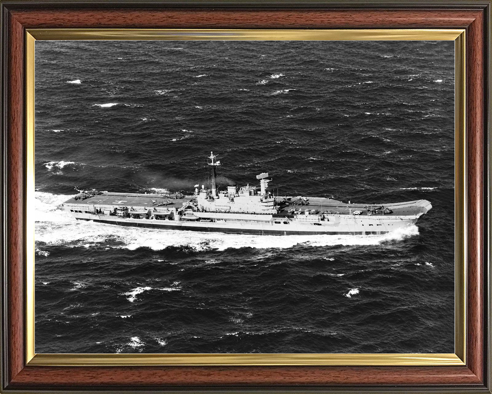 HMS Hermes R12 Centaur Class Aircraft Carrier March 1982 Starboard Side