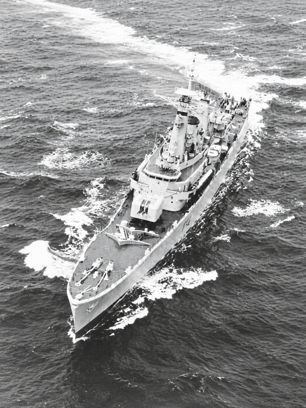 HMS Aurora F10 Leander Class Frigate 1972 At Sea