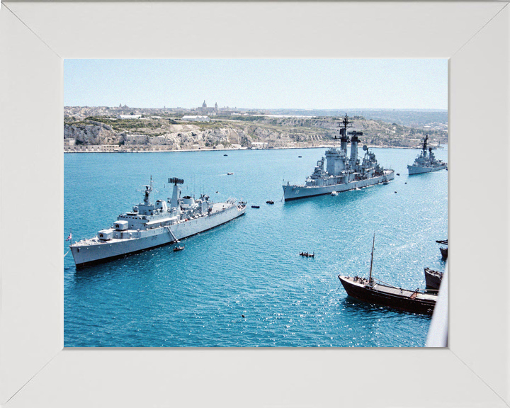 HMS London D16 County Class Destroyer 1971 Grand Harbour Malta
