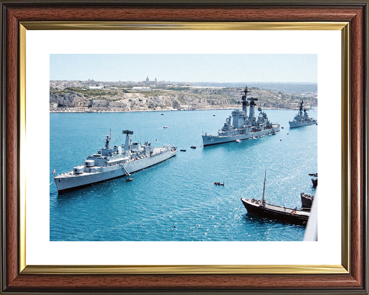 HMS London D16 County Class Destroyer 1971 Grand Harbour Malta