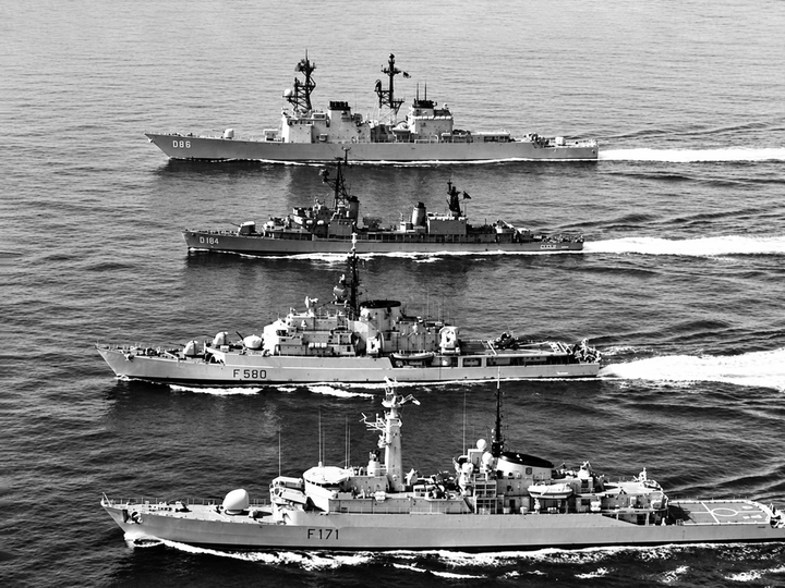 HMS Active F171 Type 21 Frigate June 1986 Exercise Tridente
