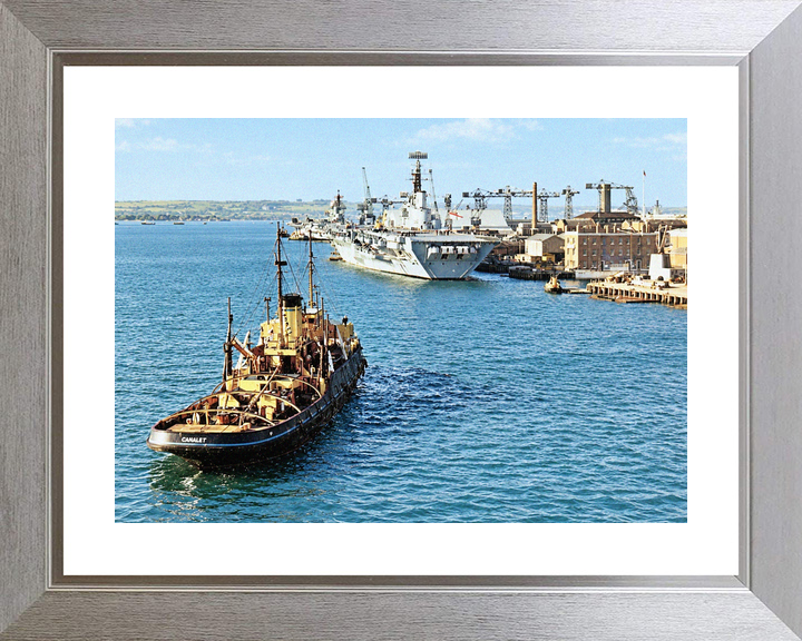 HMS Albion R07 Centaur Class Aircraft Carrier Portsmouth 1967