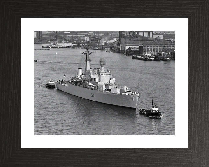 HMS Bristol D23 Type 82 Destroyer Amsterdam 1973 With Tugs