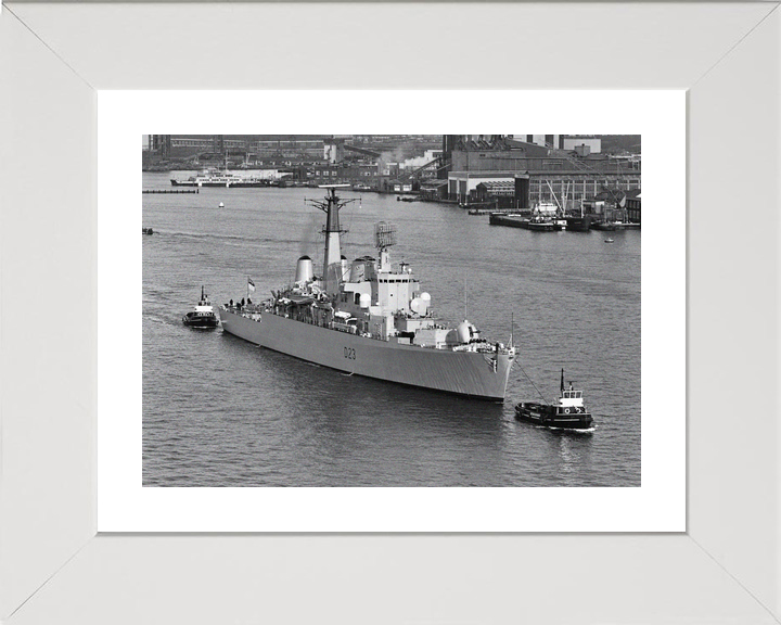 HMS Bristol D23 Type 82 Destroyer Amsterdam 1973 With Tugs