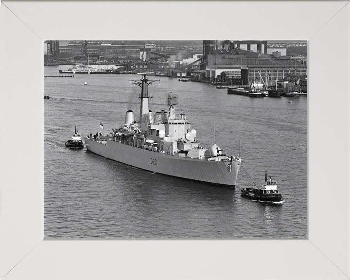 HMS Bristol D23 Type 82 Destroyer Amsterdam 1973 With Tugs