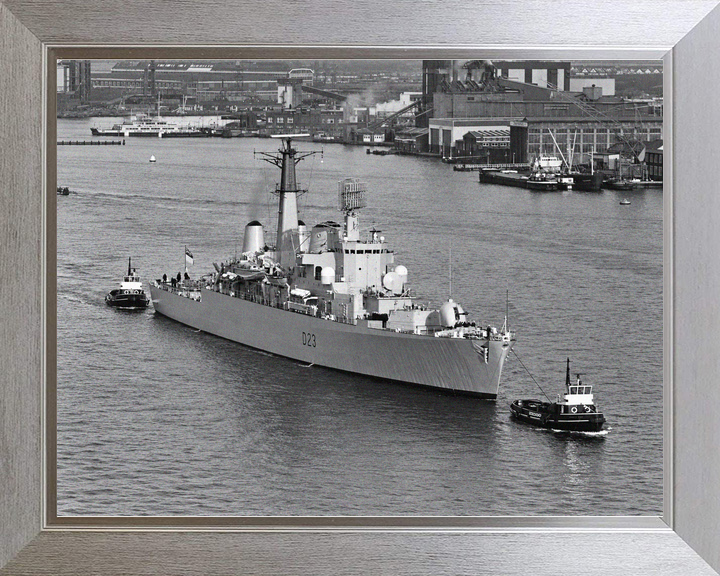 HMS Bristol D23 Type 82 Destroyer Amsterdam 1973 With Tugs