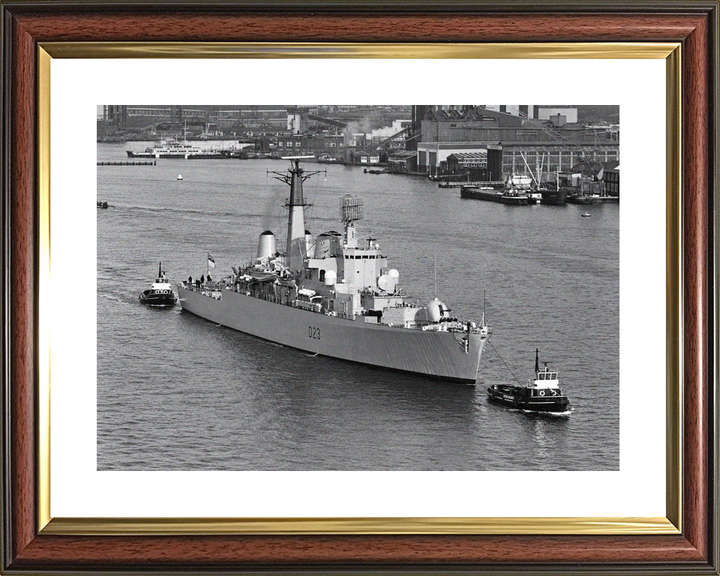 HMS Bristol D23 Type 82 Destroyer Amsterdam 1973 With Tugs