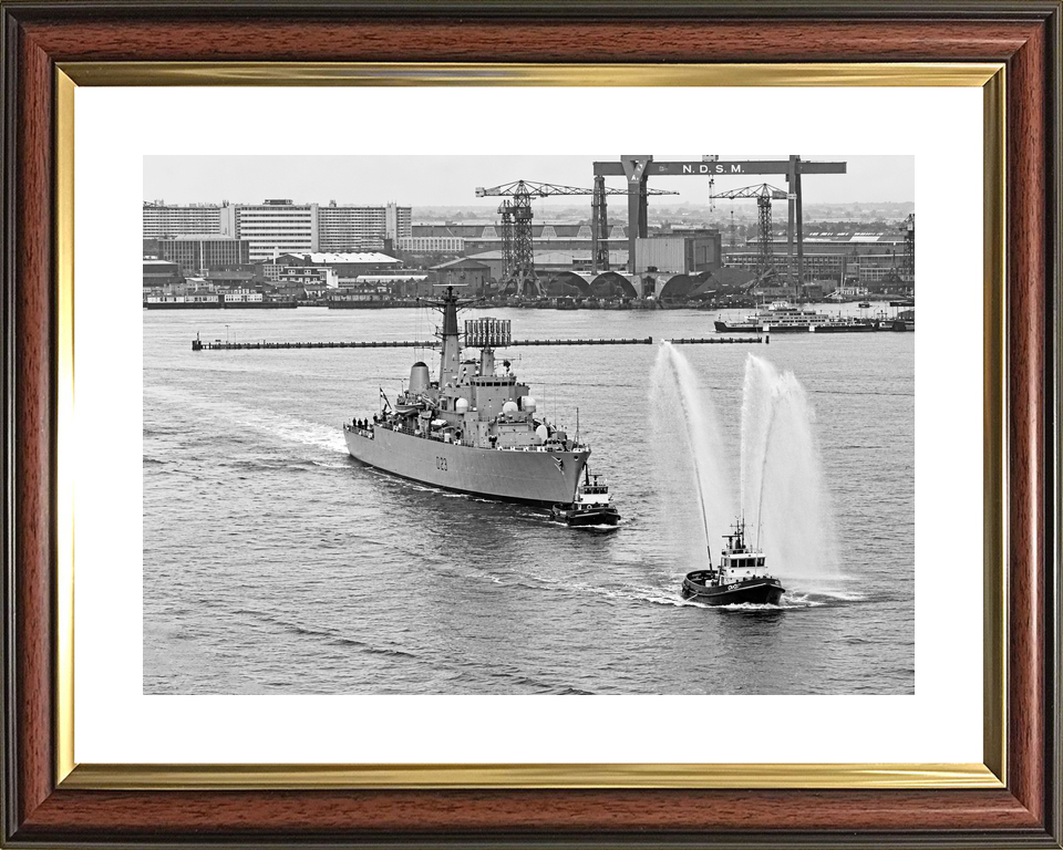 HMS Bristol D23 Type 82 Destroyer Amsterdam 1973 Fireboat