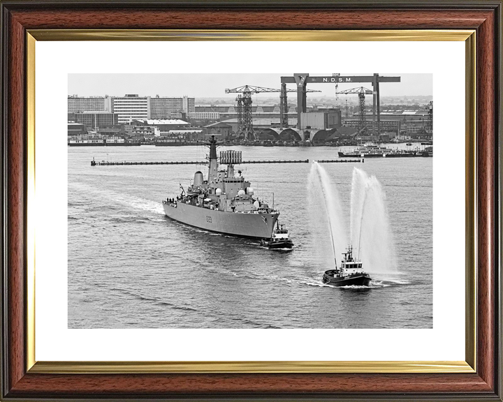 HMS Bristol D23 Type 82 Destroyer Amsterdam 1973 Fireboat