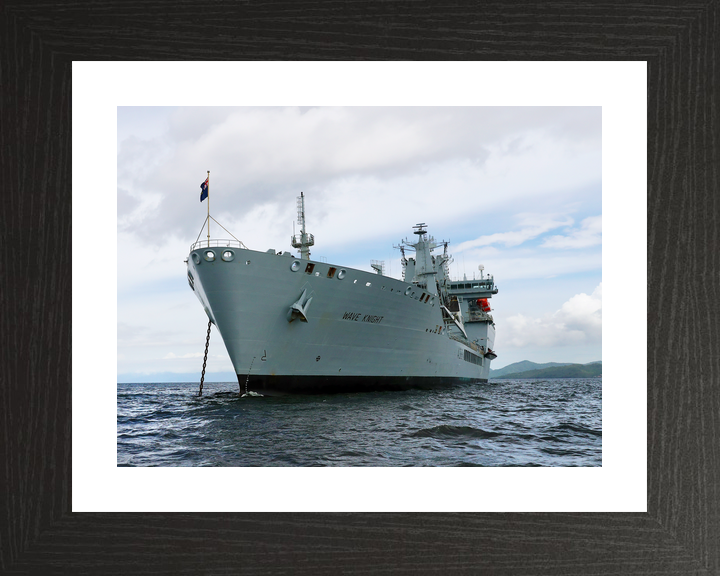 RFA Wave Knight A389 Wave Class Tanker June 2017 At Anchor Low Port View