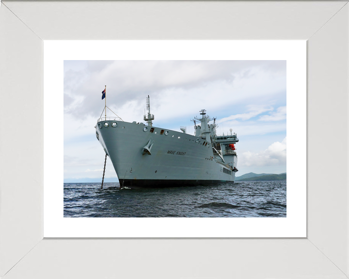 RFA Wave Knight A389 Wave Class Tanker June 2017 At Anchor Low Port View