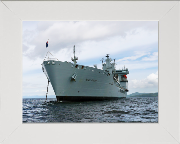 RFA Wave Knight A389 Wave Class Tanker June 2017 At Anchor Low Port View