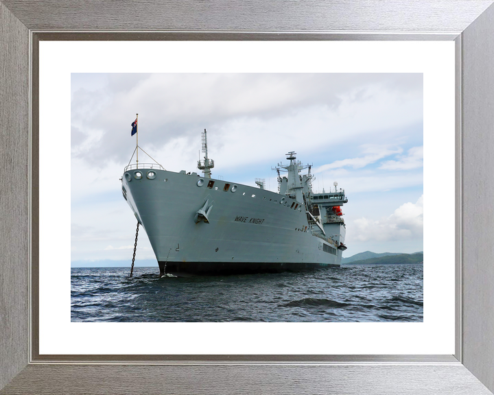 RFA Wave Knight A389 Wave Class Tanker June 2017 At Anchor Low Port View