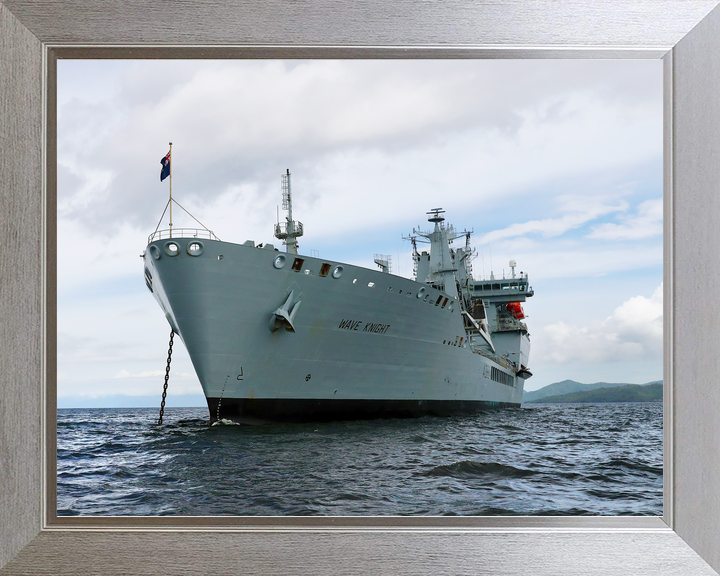 RFA Wave Knight A389 Wave Class Tanker June 2017 At Anchor Low Port View