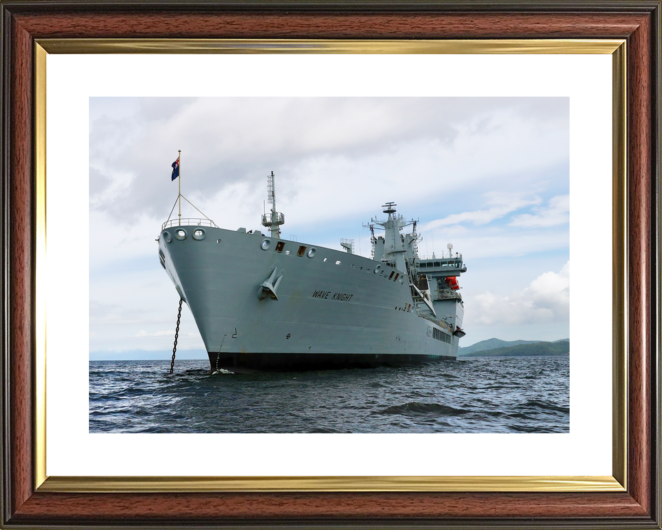 RFA Wave Knight A389 Wave Class Tanker June 2017 At Anchor Low Port View