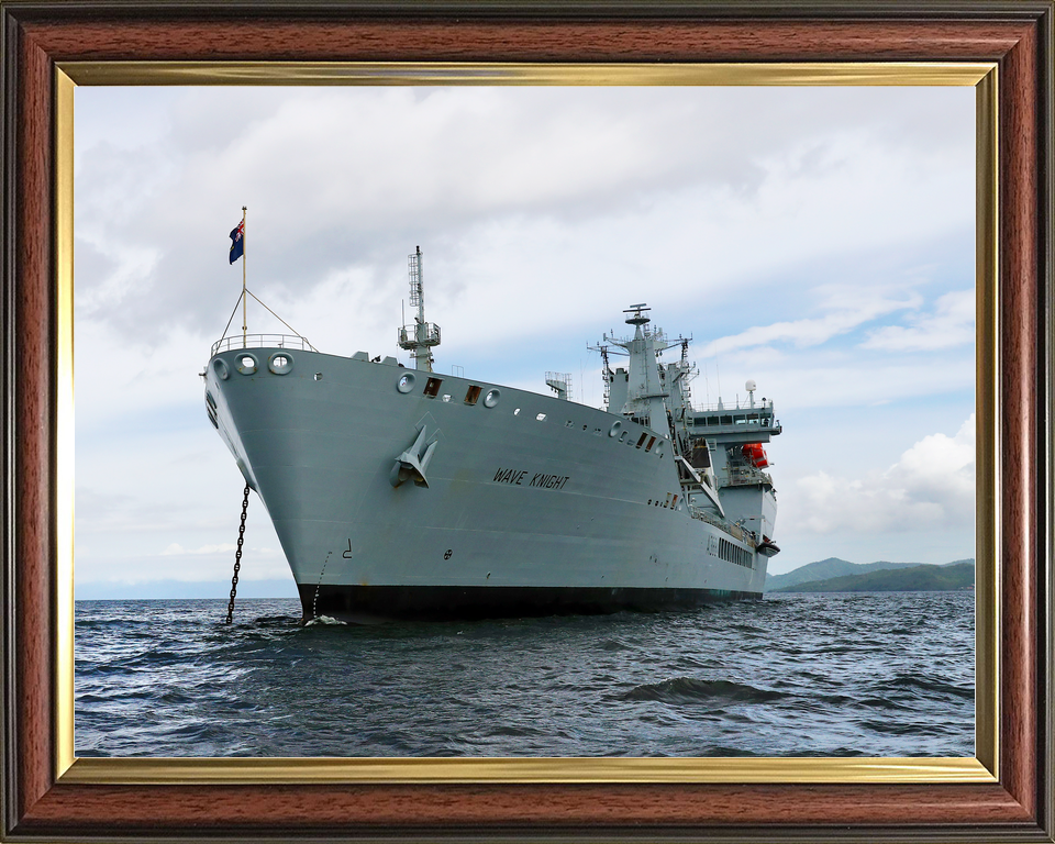 RFA Wave Knight A389 Wave Class Tanker June 2017 At Anchor Low Port View