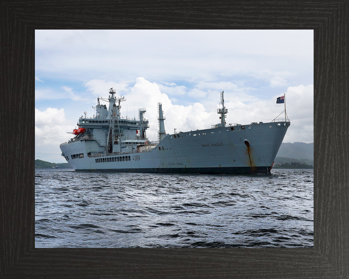RFA Wave Knight A389 Wave Class Tanker June 2017 At Anchor Starboard View