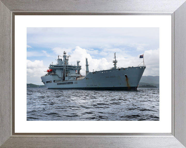 RFA Wave Knight A389 Wave Class Tanker June 2017 At Anchor Starboard View