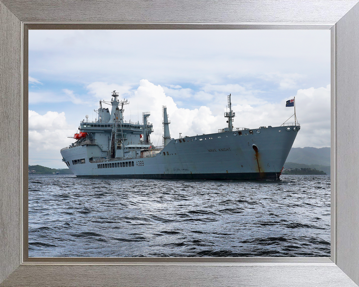 RFA Wave Knight A389 Wave Class Tanker June 2017 At Anchor Starboard View