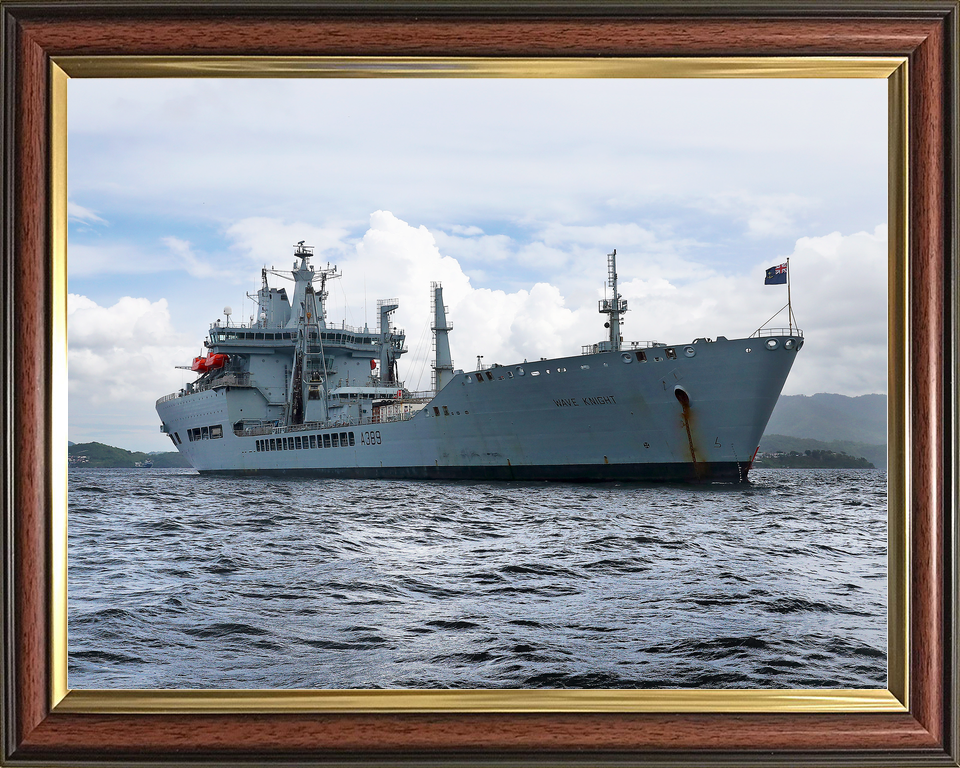RFA Wave Knight A389 Wave Class Tanker June 2017 At Anchor Starboard View