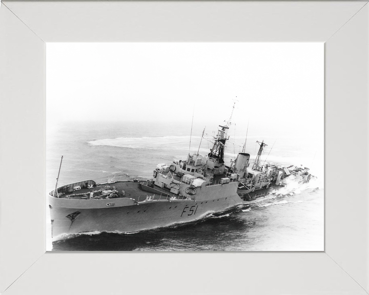 HMS Grafton (F51) Royal Navy Blackwood Class Frigate Hard Turn Photo Print Wall Art Decor - Posters, Prints, & Visual Artwork - by Hampshire Prints (image 5 of 9)