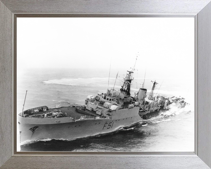 HMS Grafton (F51) Royal Navy Blackwood Class Frigate Hard Turn Photo Print Wall Art Decor - Posters, Prints, & Visual Artwork - by Hampshire Prints (image 7 of 9)