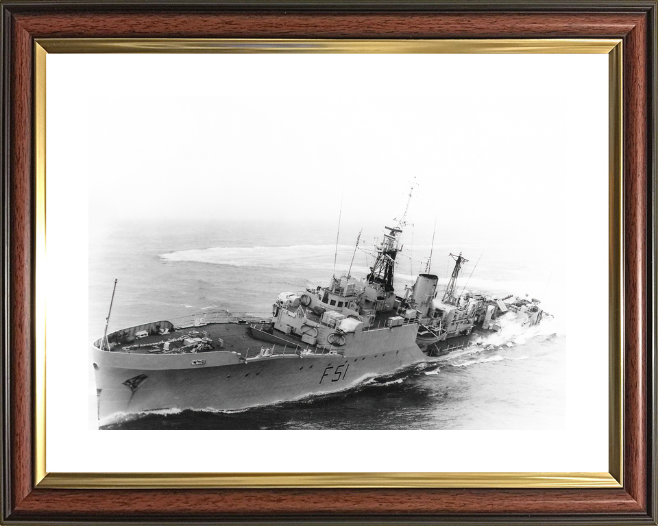 HMS Grafton (F51) Royal Navy Blackwood Class Frigate Hard Turn Photo Print Wall Art Decor - Posters, Prints, & Visual Artwork - by Hampshire Prints (image 8 of 9)